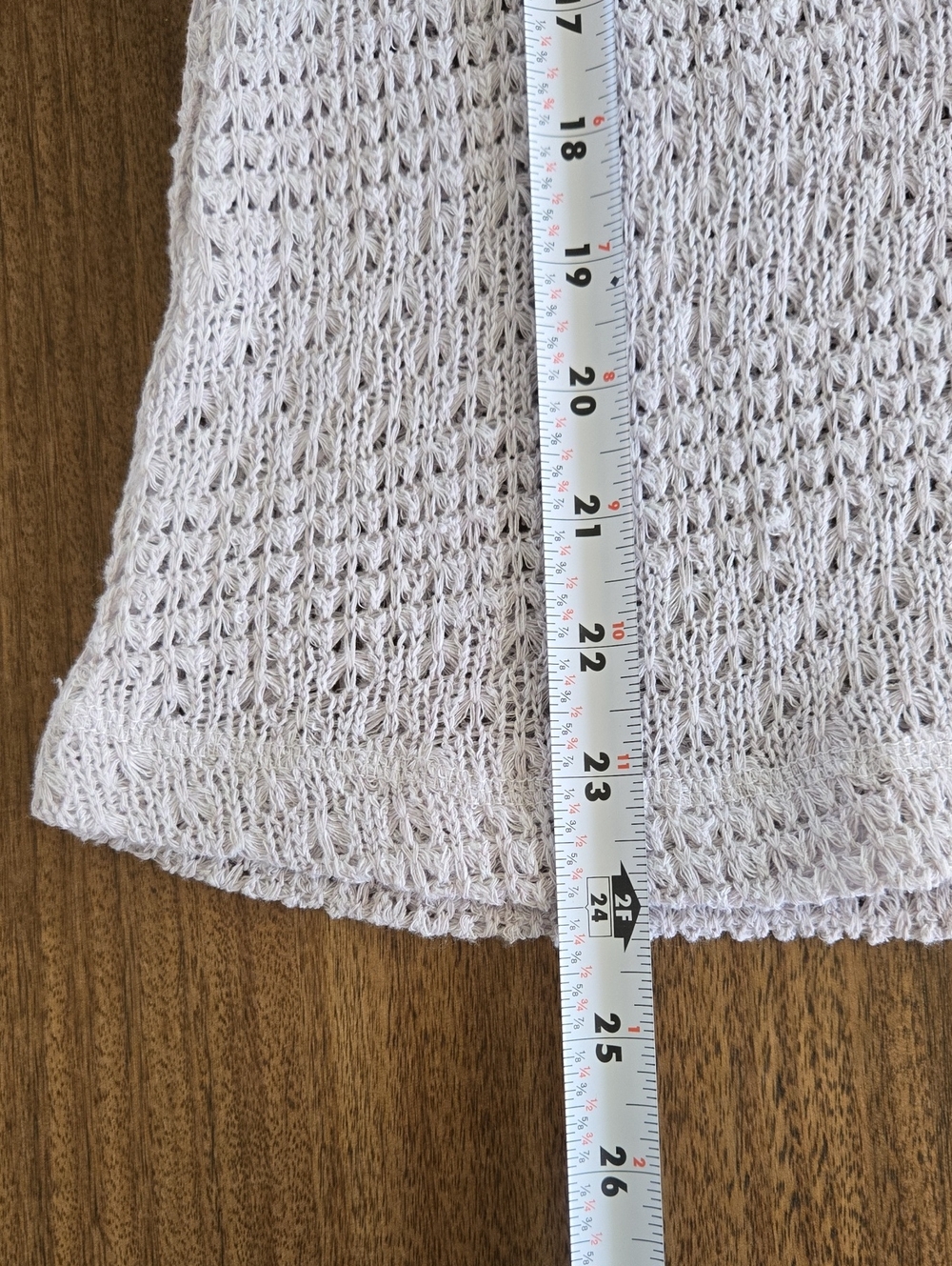 New In Light Gray Open-Knit V-Neck Short Sleeve Top - Picture 2 of 11